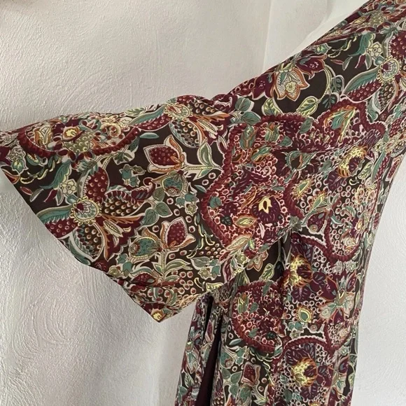 Ralph Lauren Multicolor Paisley Midi Dress Size 16 - Picture 5 of 10